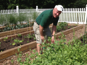 Fr. Dan Hall, CSV, who originated the Viatorian Community Garden to help feed local families