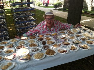 Susan at the pie table