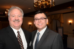 Viatorian Associate Jim Thomas, a current board member, and Br. Carlos Florez, CSV, a former admissions office coordinator enjoy the dinner