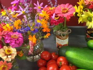 more flowers and veggies