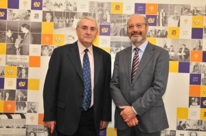 Br. Luis Alvarez, CSV, with José María Alvira, secretary general of Catholic Schools in Spain