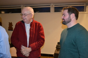 Fr. Charles Bolser, CSV, welcomes the new novice