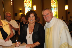 Associate Julie Baker after her re-commitment ceremony in 2013 as a Viatorian associate