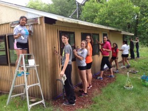 Painting at Reggie's and Brenda's camp