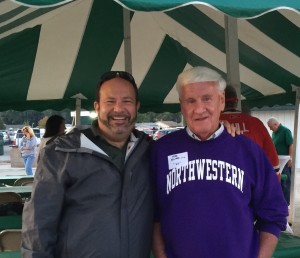 Fr. Daniel Belanger, CSV, currently serving in Campus Ministry at Bishop Mac, joins with his confrere, Fr. Michael Keliher, CSV, during his 50th reunion