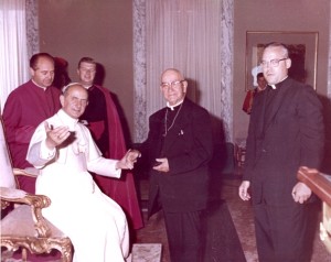 Fr. Ken Morris, CSV, during an audience with Pope Paul VI