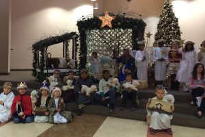 Children present a living nativity at St. Viator Catholic Community in Las Vegas