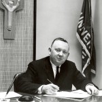 Br. Leo Ryan at his desk at Marquette University