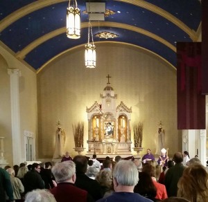 Bishop celebrating Mass