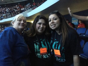 Associates Kim Martinez, left, and Rosy Hartz, right led the group of teens along with Pre-Associate Deb Perez