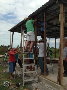 constructing a house