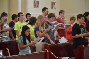 Br. John Eustice is a frequent presenter at the Viatorian Youth Congress, as seen here in 2014 in Las Vegas