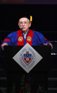 Br. Leo Ryan receiving an honorary degree from DePaul in 2013