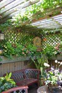 A corner of the garden sanctuary behind the rectory