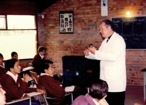 Fr. John Pisors teaching at Colegio San Viator