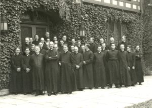 Retreat for Religious - Fr. French, provincial with arms folded