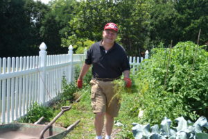 Associate John Dussman coordinated the garden ministry this year