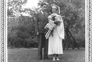 Br. William Sharp with his sister at her graduation in 1938 from St. Scholastica High School 