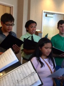 The teen choir began its rehearsals at St. Thomas More 