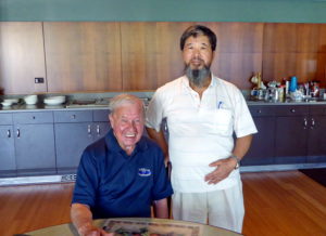 Fr. Simon Lefebvre, CSV, and his former student, Sung Cheng, reunited at the Viatorian Province Center