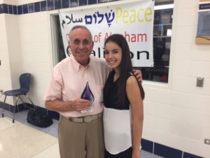 Holocaust survivor Steen Metz with his granddaughter, Sarah McDermott