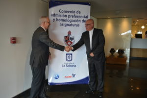 Dr. Obdulio Velásquez – Chancellor of Universidad de La Sabana and Fr. Albeyro Vanegas, CSV, –President of Colegio San Viator