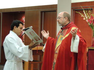 Fr. Mark Francis, during his inauguration liturgy as president of CTU