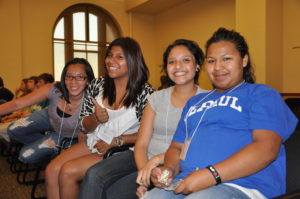 Young Daisy Morales, far left, attends her first VYC in 2011 with classmates