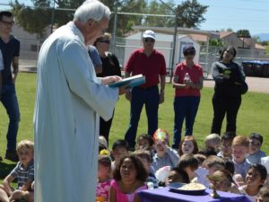 Fr. Bill Haesaert loves spreading the gospel with children