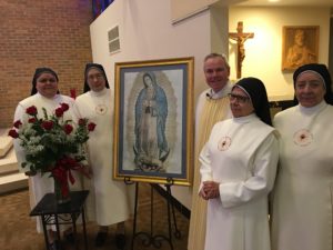 Fr. Thomas von Behren, CSV, with members of the Missionaries of the Sacred Heart of Jesus and Our Lady of Guadalupe