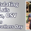 Congratulating Br. Pedroza on Religious Brothers Day