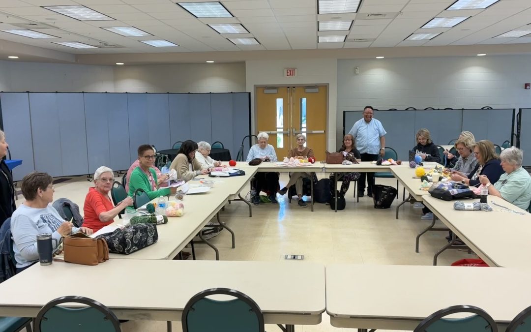 Fr. Moses & Knitting Club Doing Handmade Service
